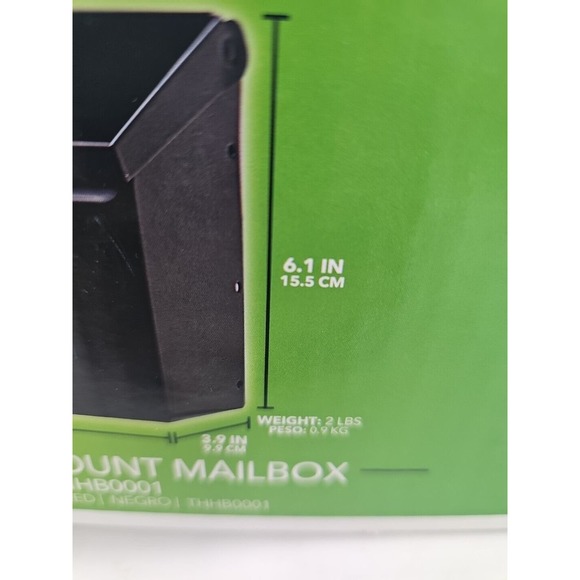 Gibraltar Small Capacity Wall-Mount Mailbox Townhouse Black - Picture 3 of 4